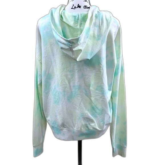 Danskin green hoodie women tie dye long sleeve hoodie sweater size L boho gym - Picture 4 of 12